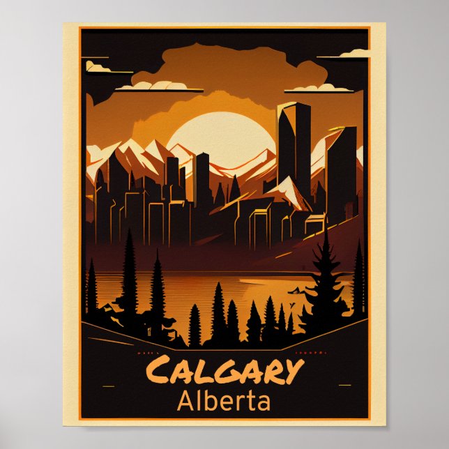 Poster Calgary Vintage Art (Frente)