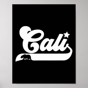 Poster Cali Vintage California Urso Estado EUA Beleza Des