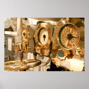 Poster Calibres e instrumentos navegacionais no submarino