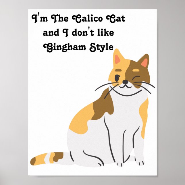 Poster Calico Cat Gingham Dog Gangnam Spoof (Frente)