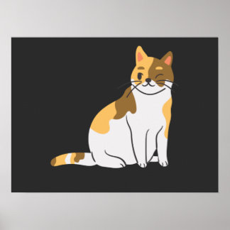 Poster Calico Essential,Calico Portrait,Cute Calico Cat T