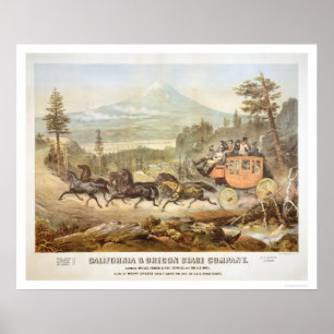 Poster California and Oregon Stage Company