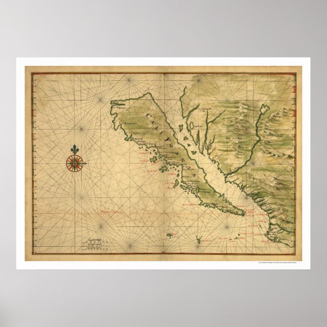 Pôster California As An Island 1650 (Frente)