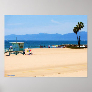 Poster California Beach Painted