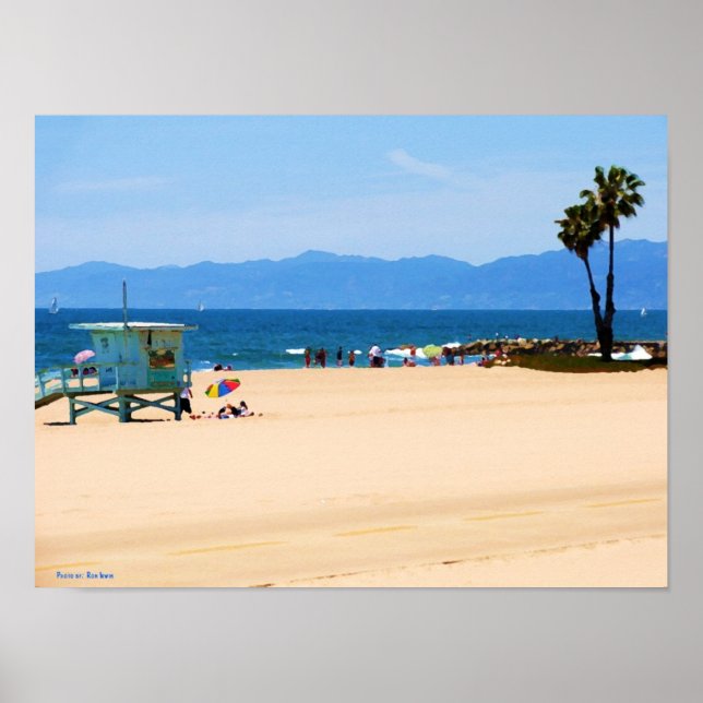 Poster California Beach Painted (Frente)