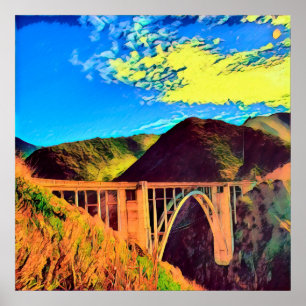 Poster Califórnia - BIXBY CREEK - Ponte