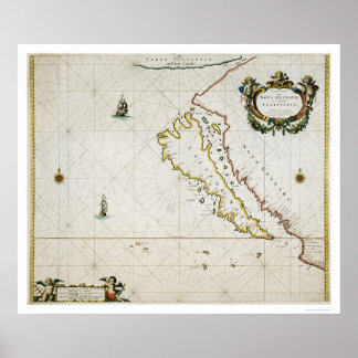 Pôster Califórnia como uma ilha