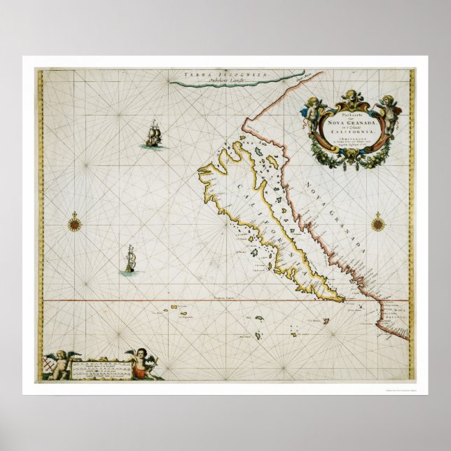 Pôster Califórnia como uma ilha (Frente)