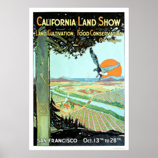 Poster California Land Show em São Francisco