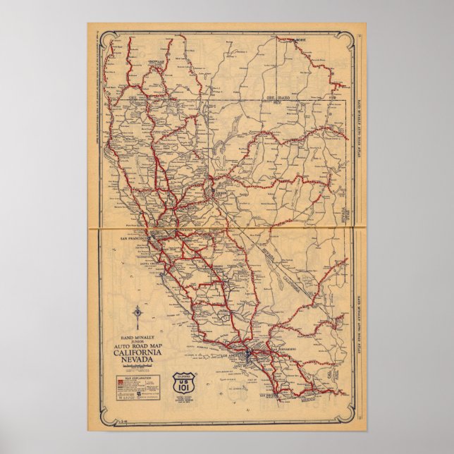 Poster Califórnia, Nevada (Frente)