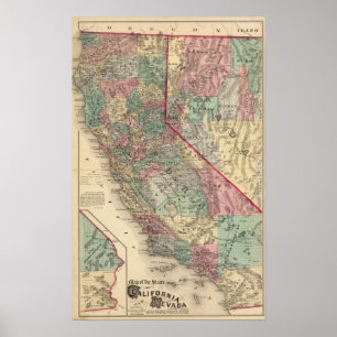 Pôster Califórnia, Nevada 2