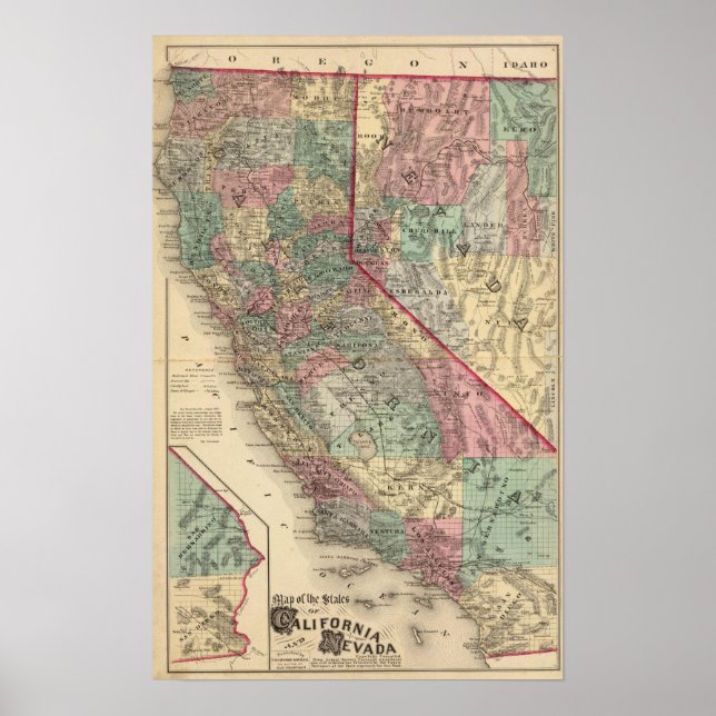 Pôster Califórnia, Nevada 2 (Frente)