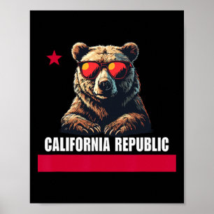Poster Califórnia O Urso da Bandeira Dourada do Estado