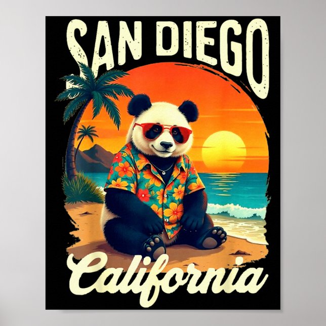 Poster California Panda Zoo San Diego New Year 2025 Famil (Frente)