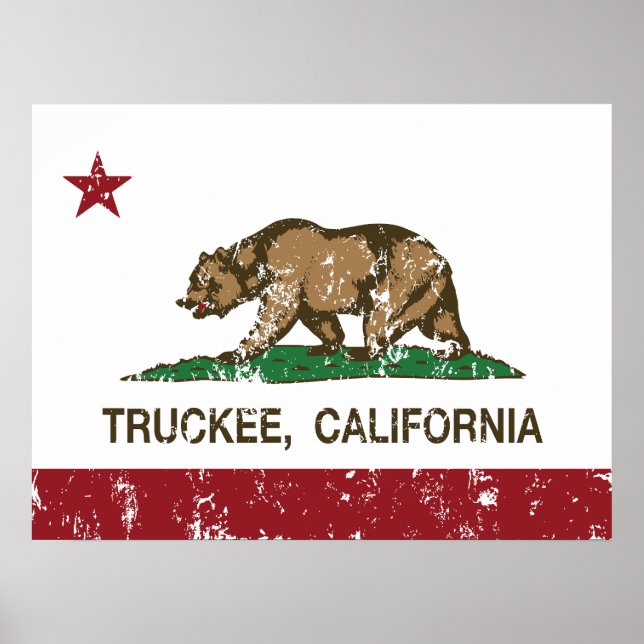 Poster California Republic Flag Truckee (Frente)