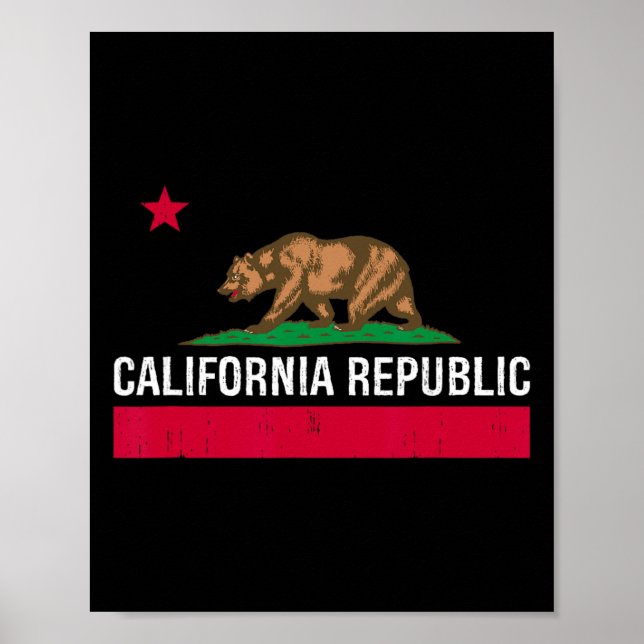 Poster California Republic State Flag  (Frente)