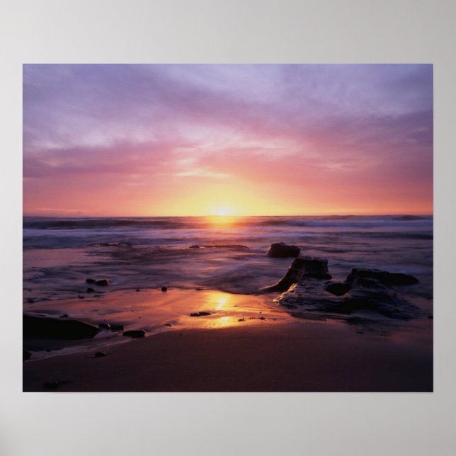 Pôster Califórnia, San Diego, Sunset Cliffs, Sunset 4 (Frente)