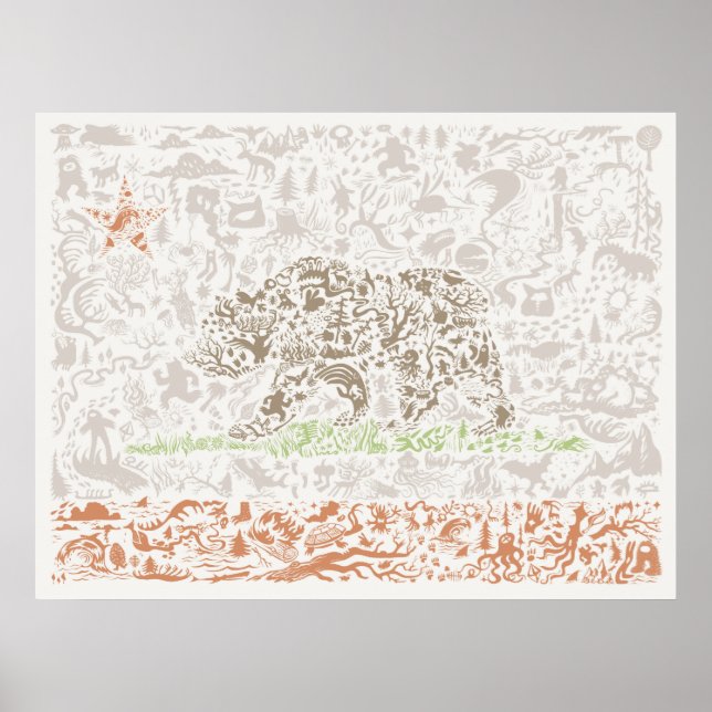 Pôster California State Flag (Frente)