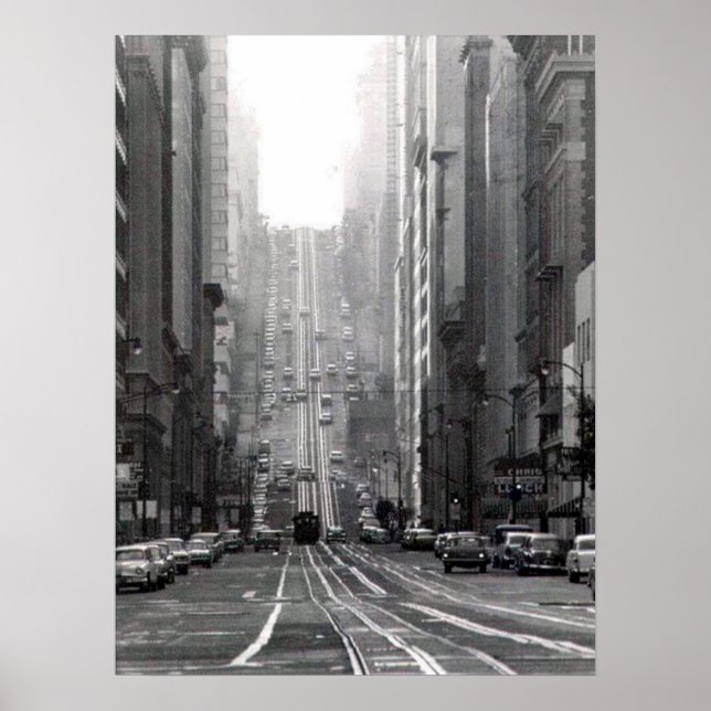 Poster California Street San Francisco Circa 1964 (Frente)