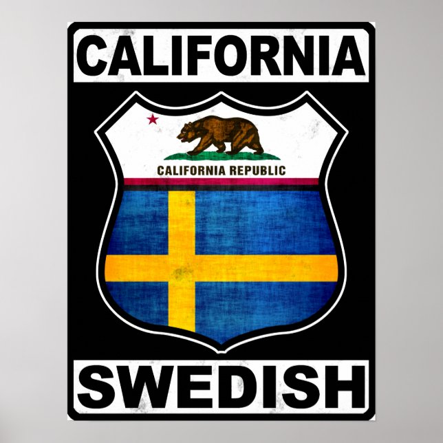 Poster Califórnia, Sueco Americano (Frente)
