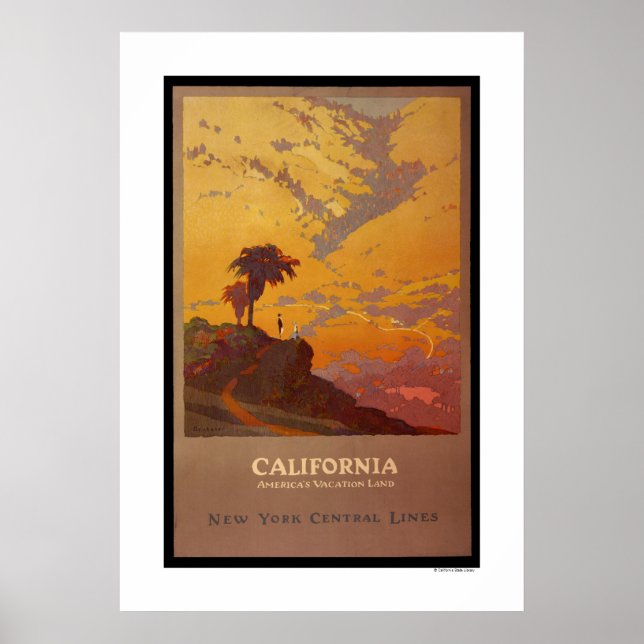 Poster Califórnia. Terra de Férias da América (Frente)