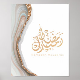 Poster Caligrafia arábica de Ramadan mubarak