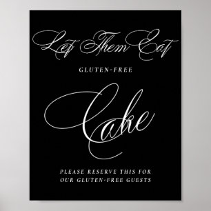 Poster Caligrafia Branca de Gluten Livre Elegante MESA