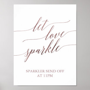 Poster Caligrafia Dourada Elegante Deixe o amor brilhar