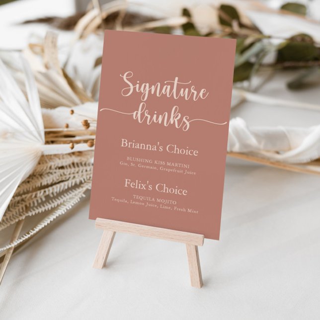 Poster Caligrafia Minimalista de Bebidas Especiais em Ter (Criador carregado)