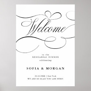 Poster Caligrafia moderna Janto de ensaio de chic bem-vin