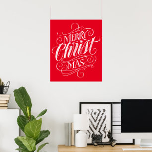 Poster Caligrafia religiosa do quadro do Feliz Natal