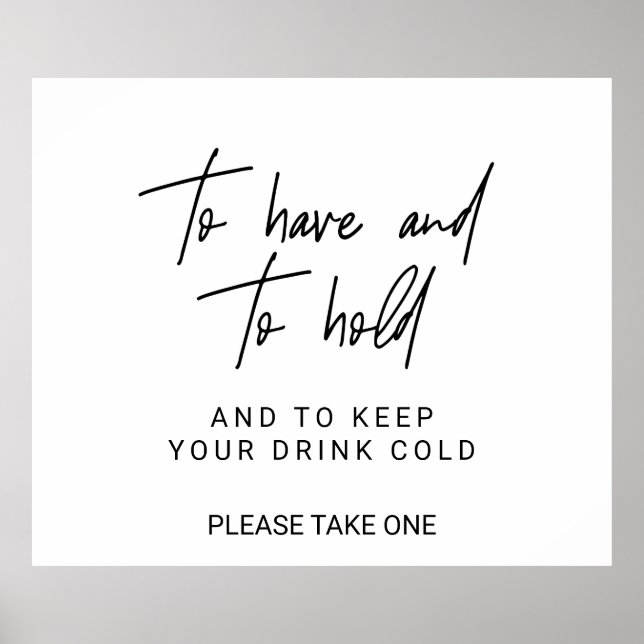 Poster Caligrafia Whimsical para ter e manter sinal (Frente)