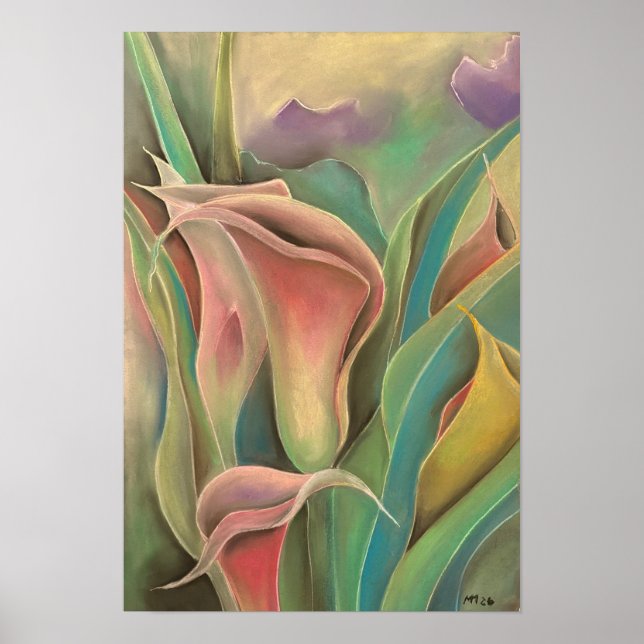 Poster Calla Abstract Wall Art | Modern Botanical  (Frente)