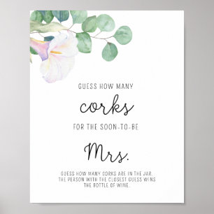 Poster Calla - Chá de panela Adivinha Quantos Corks