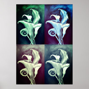 Poster Calla Lilly - Padrão Retroativo