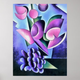 Poster Calla Lily Purple Sensensation Abstrato Art