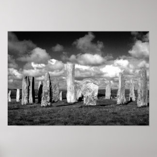 Pôster callanish-b&w