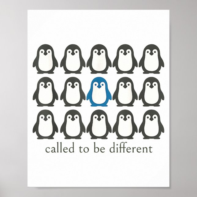 Poster Called To Be Different Christian Penguin Faith Ins (Frente)