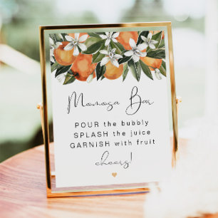 Poster CALLIPPE Citrus Orange Clementine MOMosa Bar