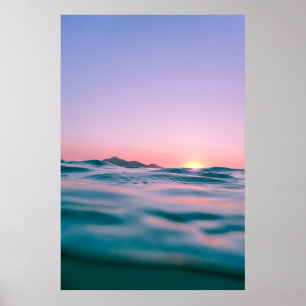 Poster Calm body of water during golden hour