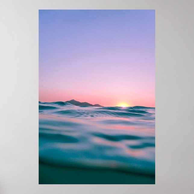 Poster Calm body of water during golden hour (Frente)