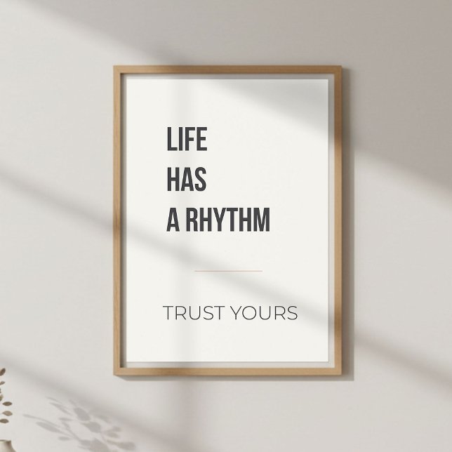 Poster Calm Mindset Minimal Decor. Music Quote (Criador carregado)