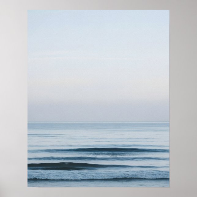 Poster Calm Ocean Horizon Minimal Wall Art (Frente)