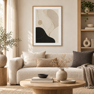 Poster Calm Orbit | Minimal Abstract Plaster Art Print