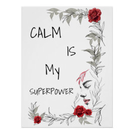 Pôster Calma É Meu Superpoder | Autoconfiança e Confiança