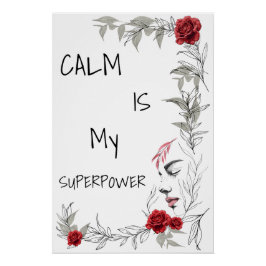 Pôster Calma É Meu Superpoder | Autoconfiança e Confiança