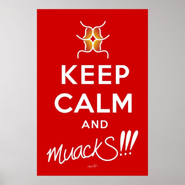Poster Calma e muack! &Branco (Frente)