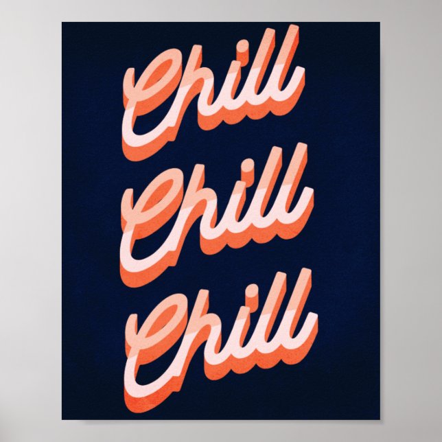 Poster Calma! Retrô (Frente)