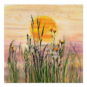 Pôster Calmness Field Sun Poster