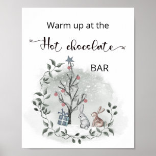 Poster Calor de Natal no bar de chocolate quente